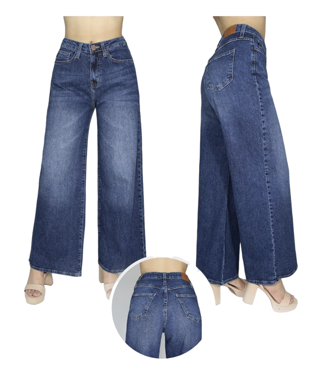 4357 Wide Leg Tiro Alto