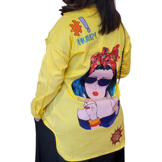 Camisa con Estampado en la Espalda