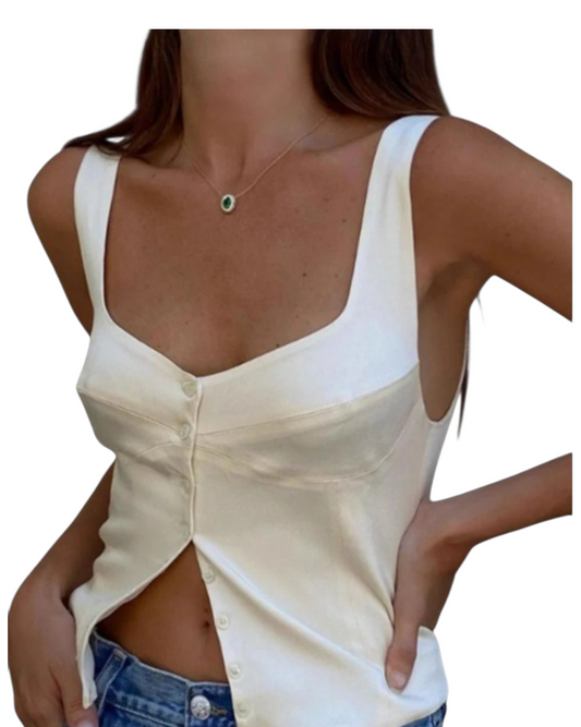 Blusa tirante con botónes al frente